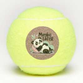 Pelotas De Tenis Cute Lazy Panda – “Maybe Later” Relaxing Panda