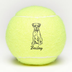 Pelotas De Tenis Cute Nombre Personalizado Boxer Dog Toy
