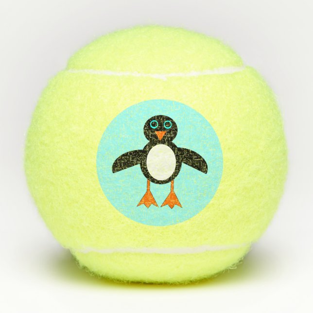 Pelotas De Tenis Cute pingüino (Anverso)
