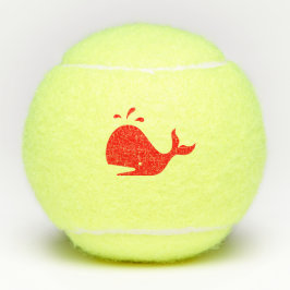 Pelotas De Tenis Cute Red Whale Nombre 4Joey