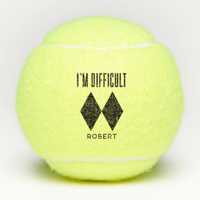 Pelotas De Tenis Cute Ski Love Keepsake Personalized (Anverso)