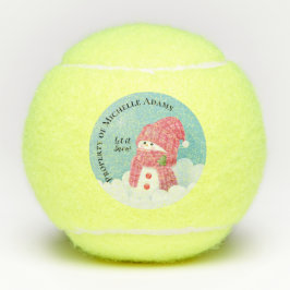 Pelotas De Tenis Cute Snowman
