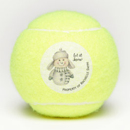 Pelotas De Tenis Cute Snowman