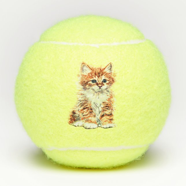 Pelotas de tenis de gatito lindo (Anverso)