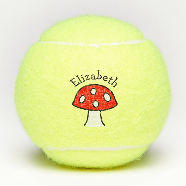Pelotas de tenis de hongo rojo (Anverso)