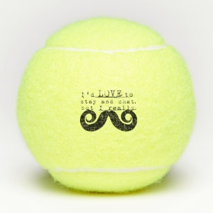 Pelotas De Tenis Debo Bigote Diversión Humor