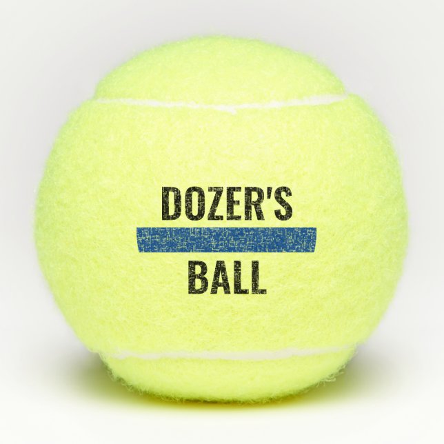 Pelotas De Tenis Delgada Línea Azul K9 Nombre de perro policial per (Anverso)