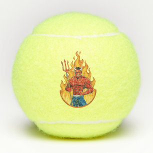 Pelotas De Tenis Demonio con tridente