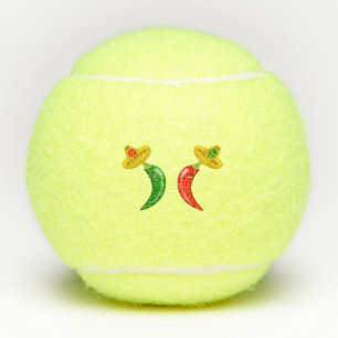 Pelotas De Tenis Día de los Muertos Chilis Mexicanos
