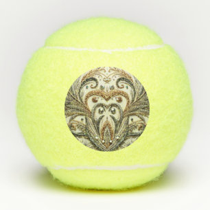 Pelotas De Tenis Diseño barroco glamuroso con piedras de Purpurina