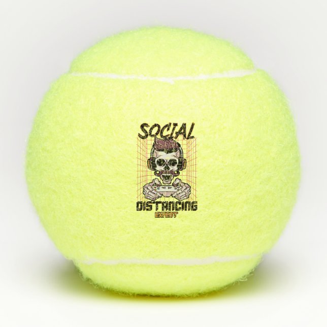 Pelotas De Tenis Diseño de juegos experto en distanciamiento social (Anverso)