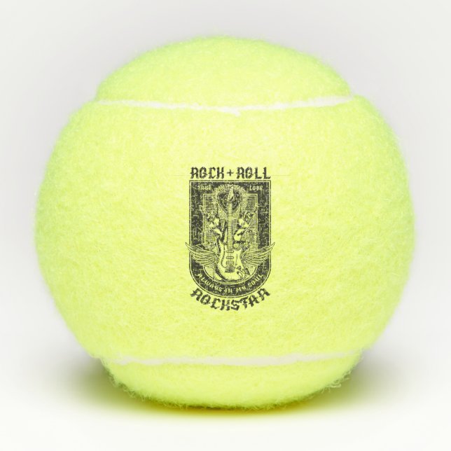 Pelotas De Tenis Diseño de rock de guitarra (Anverso)