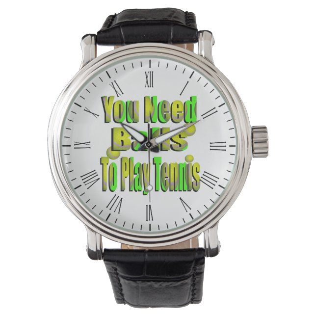 Pelotas de tenis divertidas, reloj de pulsera (Anverso)