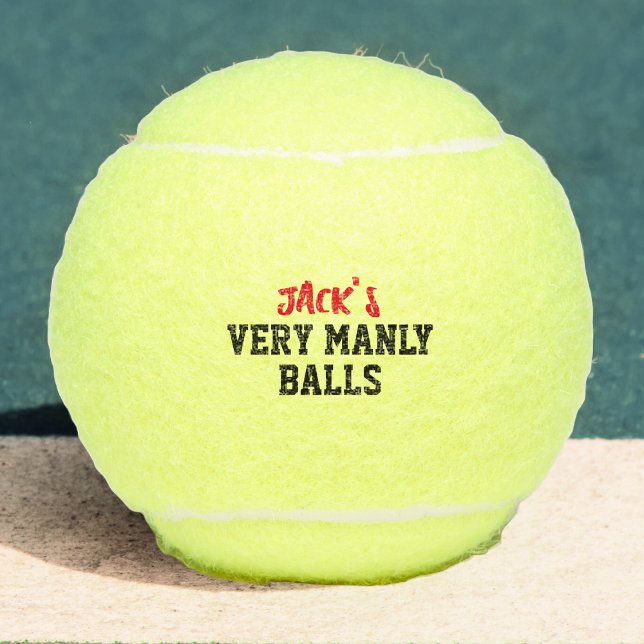 Pelotas De Tenis Divertido Chiste Sucio Muy Manly Balls (funny dirty joke very manly balls tennis ball)