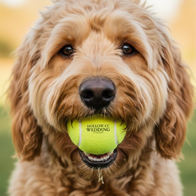 Pelotas De Tenis Dog Paw Print Wedding Favor (Dog Paw Print Wedding Favor Tennis Balls)