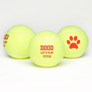 Pelotas De Tenis "Dood Let's Play Fetch" Mascota Perro Gato Juguete