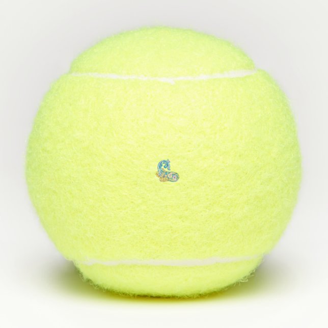 Pelotas De Tenis Dot, Sherpa Blue, Golden Sand Design (Anverso)