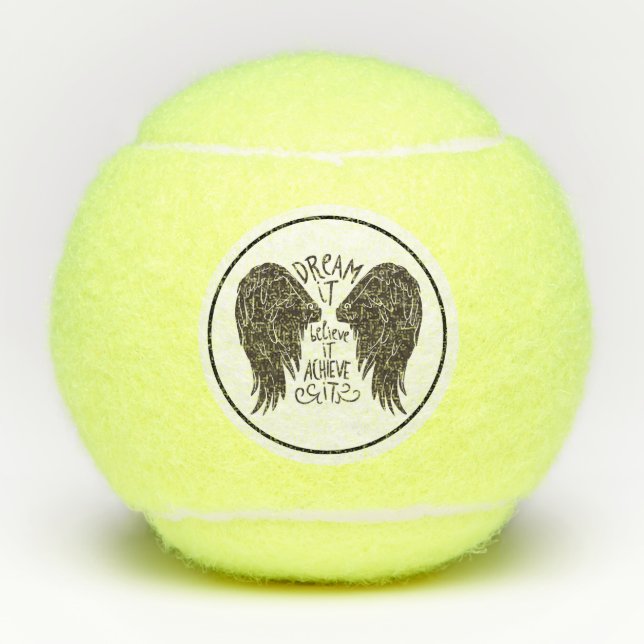 Pelotas De Tenis Dream it Believe it get it (Anverso)