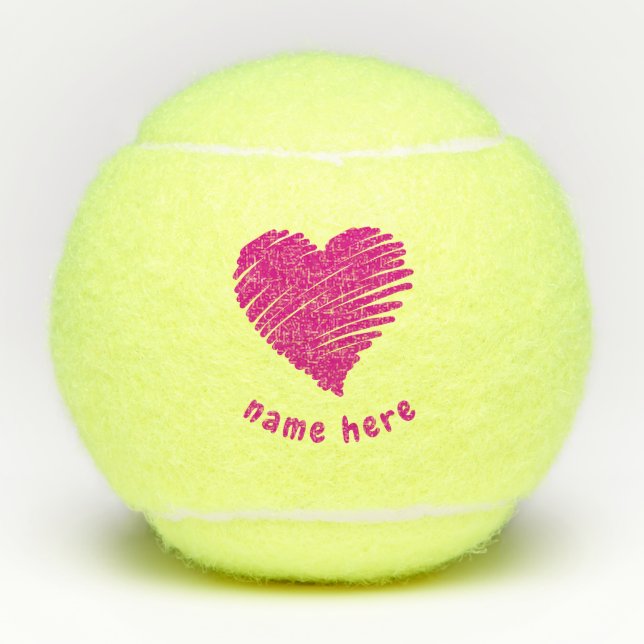 PELOTAS DE TENIS EL AMOR ROMÁNTICO PERSONALIZADO ES COMO UN ROSA (Anverso)