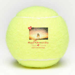 Pelotas De Tenis El día de San Valentín del arco rojo agregar nombr