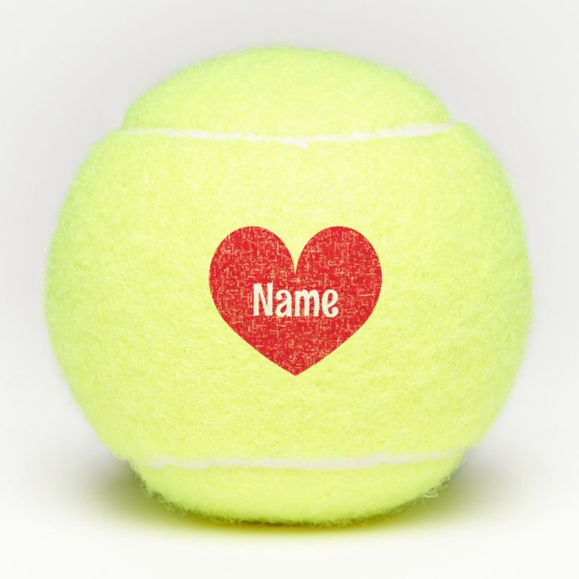 Pelotas De Tenis El día de San Valentín personalizado regalo de pel (Anverso)