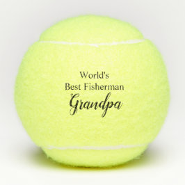 Pelotas De Tenis El mejor abuelo pescador del mundo
