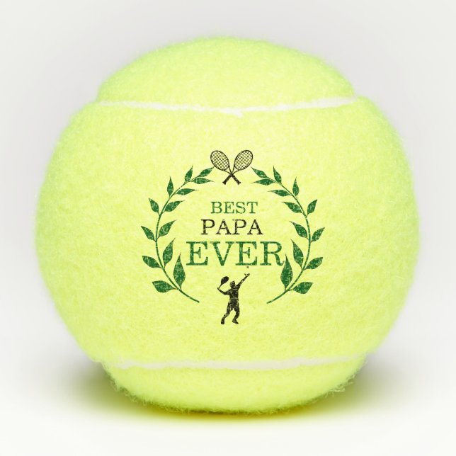 Pelotas De Tenis El mejor papá jamás rompe silueta (Anverso)