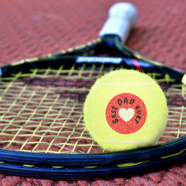 Pelotas De Tenis El Mejor Papá Que Nunca Amor Del Corazón Rojo Y Bl