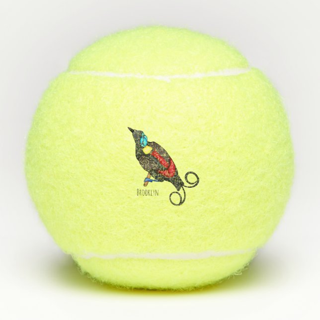 Pelotas De Tenis El personalizado de aves del paraíso de Wilson (Anverso)