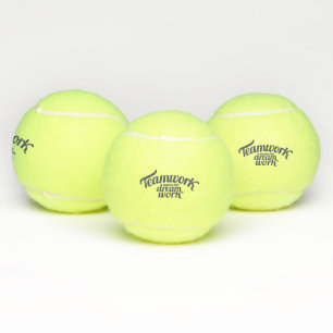 Pelotas De Tenis El trabajo en equipo tipográfico del lema hace