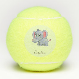 Pelotas De Tenis Elefante gris suave