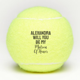Pelotas De Tenis Elegant Matron Of Honor Proposal Bridesmaid