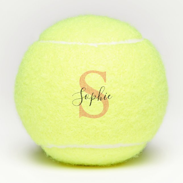 Pelotas De Tenis Elegant Script Custom Name Personalized Gift (Anverso)