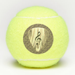 Pelotas De Tenis Elegante Golden Treble Clef Music Art