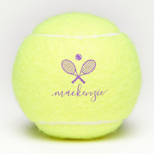 Pelotas De Tenis Elegante guión personalizado con raquetas cruzada