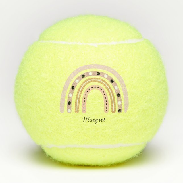Pelotas De Tenis Elegante guión personalizado nombre arcoiris groov (Anverso)