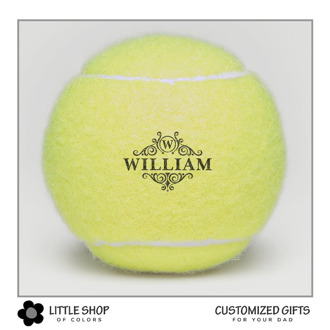 Pelotas De Tenis Elegante Nombre de Monograma Inicial (Subido por el creador)