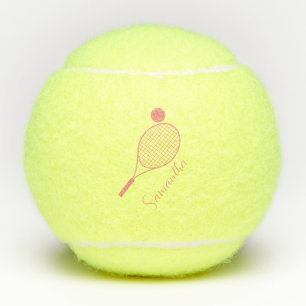 Pelotas De Tenis Elegante Script Moderno Palyers Nombre Personaliza