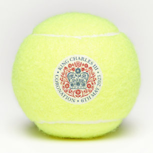Pelotas De Tenis Emblema de coronación del Rey Carlos III, recuerdo
