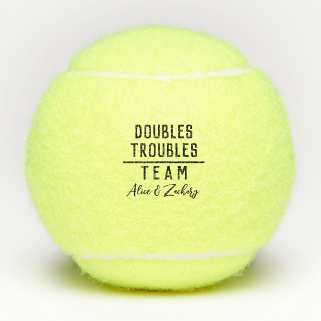 Pelotas De Tenis Equipo de dobles personalizado (Anverso)
