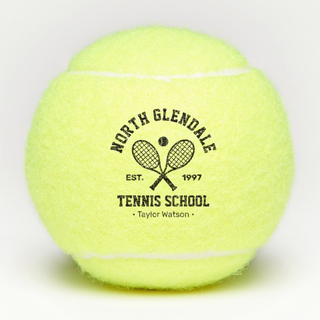 Pelotas De Tenis Escuela de tenis personalizada (Anverso)
