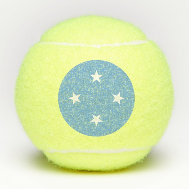 Pelotas De Tenis Estados Federados de Micronesia Bandera (Anverso)