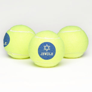 Pelotas De Tenis Estrella blanca azul judía de Jewdle Jánuca