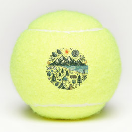 Pelotas De Tenis Exploración de viajes en camping de aventura natur