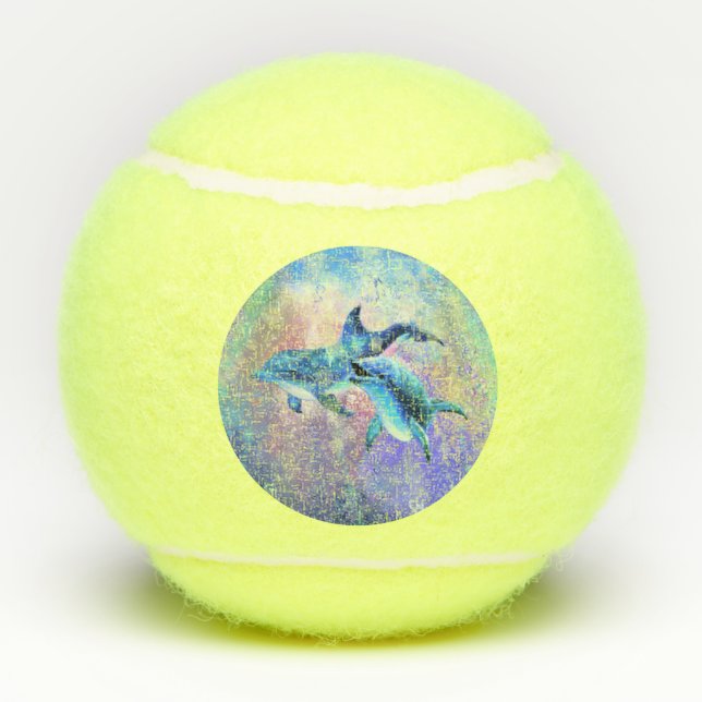 Pelotas De Tenis Familia Dolphin Couple Tennis Balls (Reverso)