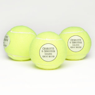 Pelotas De Tenis Fecha Boda personalizada Gran coincidencia
