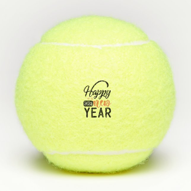 Pelotas De Tenis Feliz Año Nuevo 2022 (Anverso)