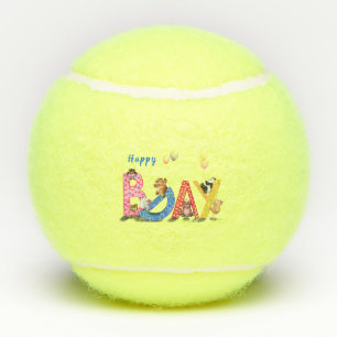 Pelotas De Tenis Feliz cumpleaños - Diversión de la celebración del