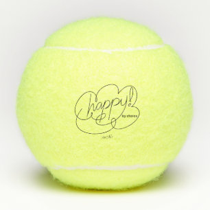 Pelotas De Tenis FELIZ por elección-Nubes en Negrita-Nombre Persona