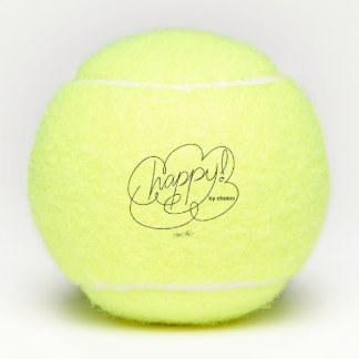 Pelotas De Tenis FELIZ por elección-Nubes en Negrita-Nombre Persona